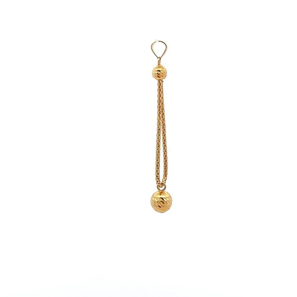 18K Gold Pendant Charm Ball 0.92 grams - Picture 3 of 10